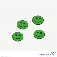 Smiley magnétique :-) 30mm vert 25 pcs.